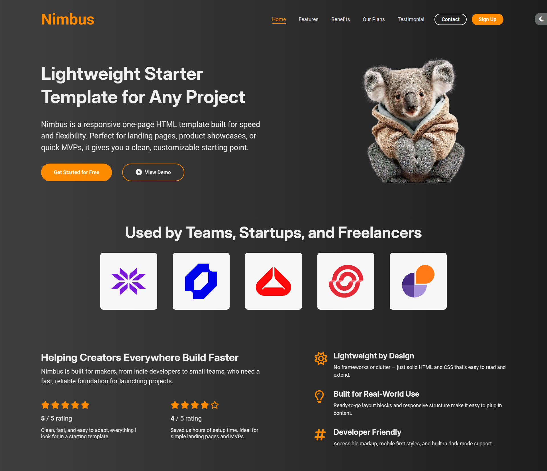 Nimbus HTML Theme