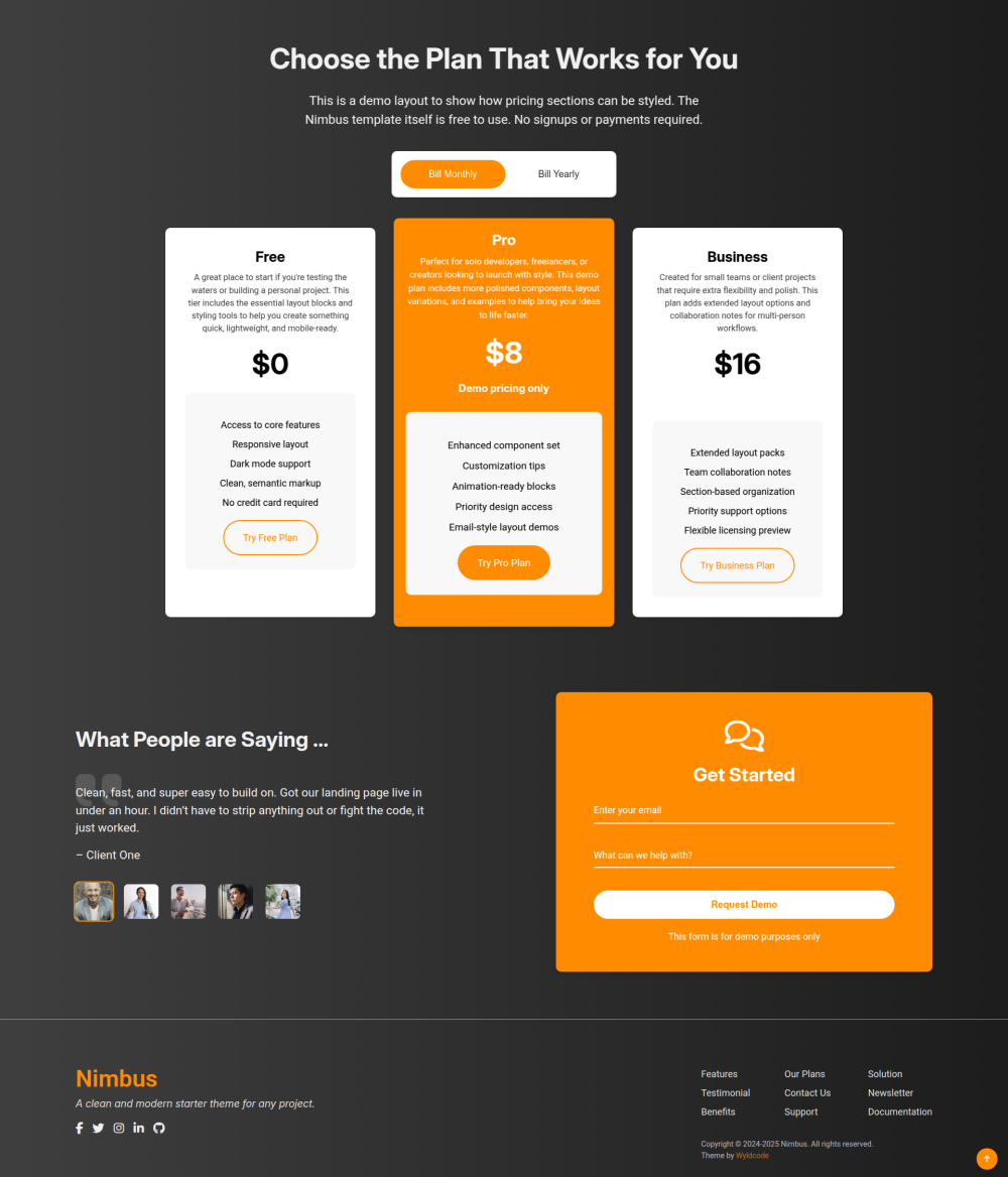 Nimbus HTML Theme