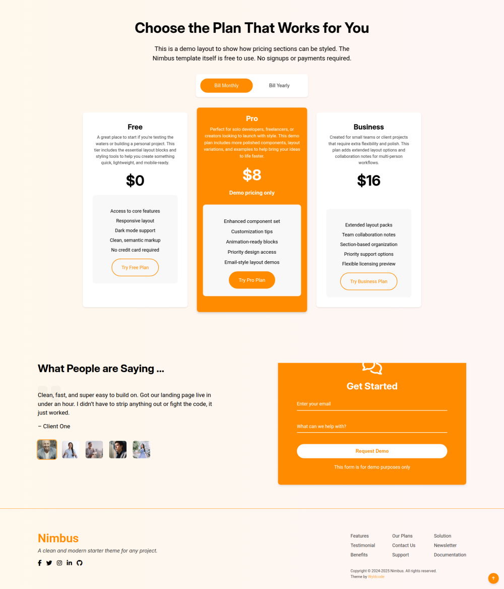 Nimbus HTML Theme